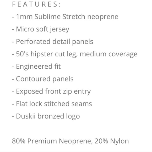 Duskii NEW 1mm Neoprene Surfsuit Swimsuit Ciara Blue M $285 - Picture 12 of 12